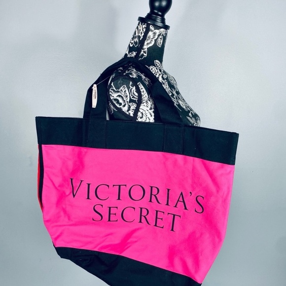 NWT VS black/red/pink large limited edition canvas tote size XL - Picture 9 of 9